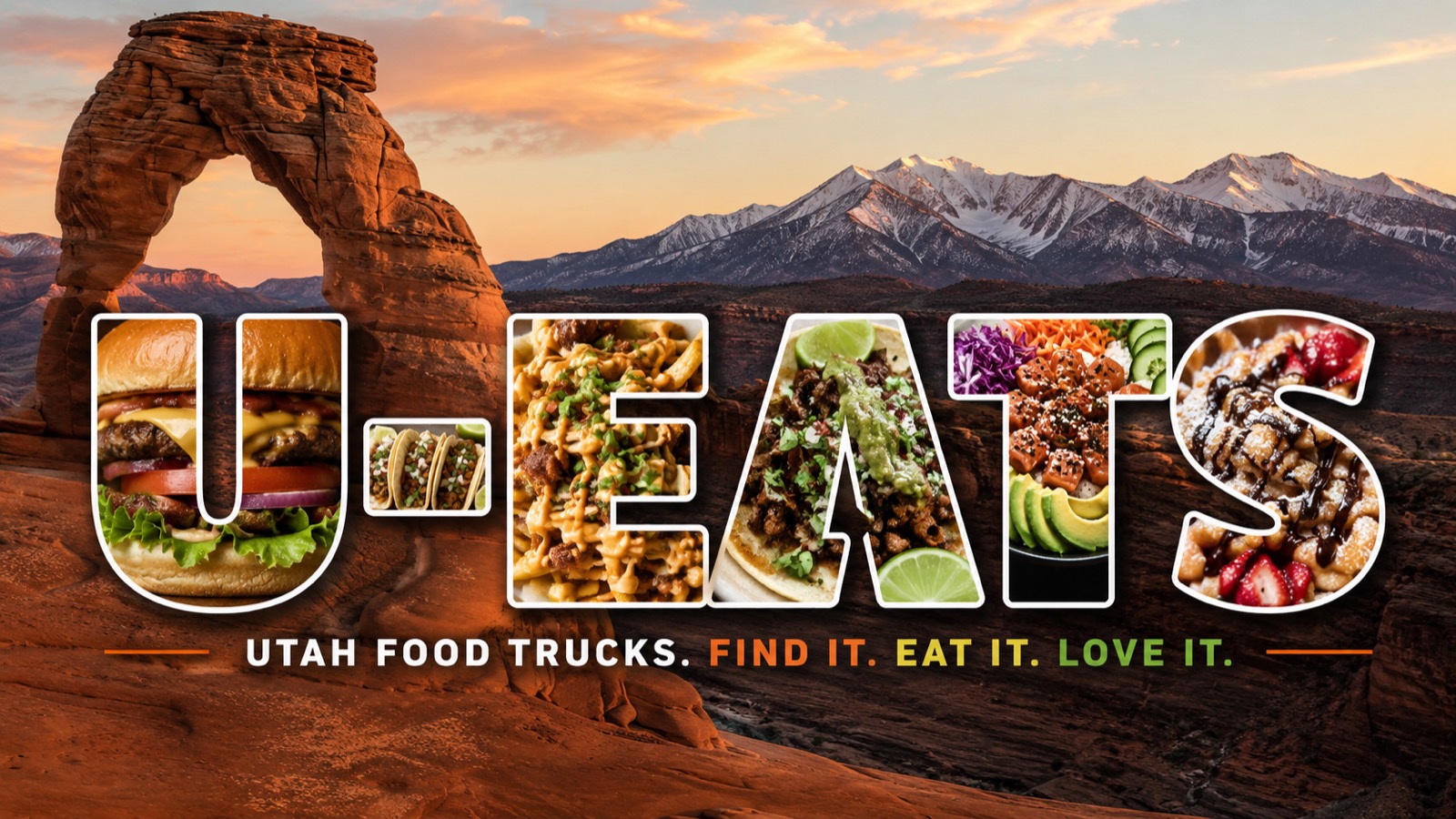 U-Eats — Utah food trucks beneath the Wasatch Mountains. Discover Local, Follow Favorites, Eat Happy.